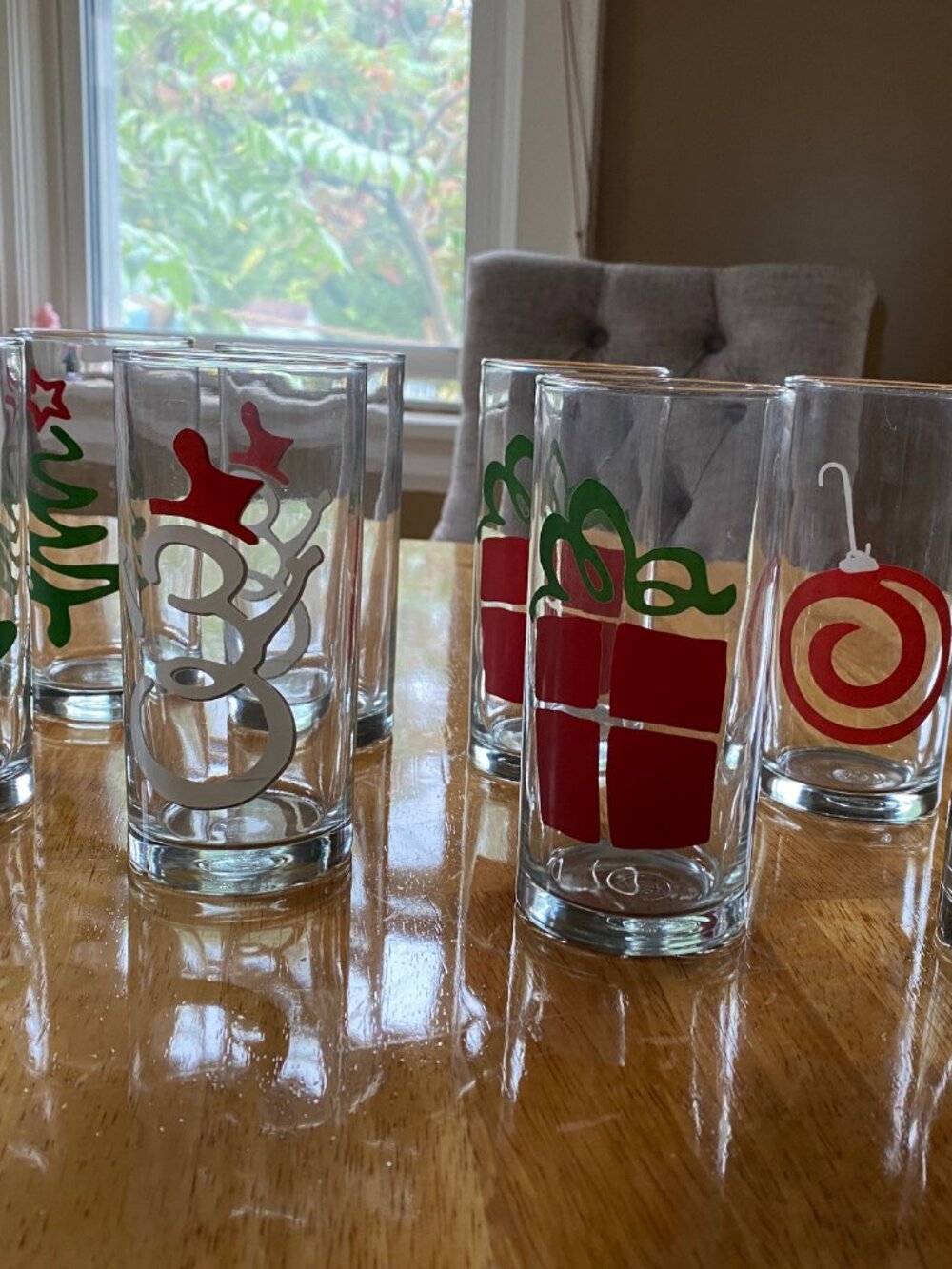 Christmas drinking glasses set (8)